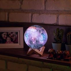 Cheap 😍 3D Galaxy Moon Lamp - Cool Night Light For Kids Bedrooms - 16 Colors, Touch/Remote Control, Wood Stand - Space Gift For 9 10 11 12 Old Girl, Room Decor For Teen 👧 Girls (4.7 Inch) ❤️ -Lighting & Ceiling Fans Shop 41lS99OPSzL