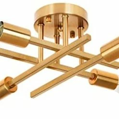 Discount 🔥 Industrial 4-Light Semi Flush Mount Ceiling Light Fixture, Modern Farmhouse Lighting Matte Black, Rustic Sputnik Chandelier Ceiling Lamp For Kitchen Bedroom Living Room Bathroom Hallway Entryway 😉 -Lighting & Ceiling Fans Shop 41lTQj9fkL. AC