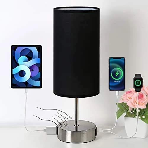 Cheapest 🔔 【Upgraded】 Bedside Lamp With USB A+C Charging Ports & AC Outlet - Yarra Decor Touch Control Table Lamp For Bedroom 3 Way Dimmable Nightstand Lamp With White Shade For Home Office, Dorm(Bulb Included) 🛒 8 Cheapest 🔔 【Upgraded】 Bedside Lamp With USB A+C Charging Ports & AC Outlet - Yarra Decor Touch Control Table Lamp For Bedroom 3 Way Dimmable Nightstand Lamp With White Shade For Home Office, Dorm(Bulb Included) 🛒 - Image 6