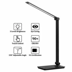 Buy π LED Desk Lamp, Touch Control Desk Lamp With 3 Levels Brightness, Dimmable Office Lamp With Adjustable Arm, Foldable Table Desk Lamp For Table Bedroom Bedside Office Study, 5000K, 8W, Black π₯° 14 Buy π LED Desk Lamp, Touch Control Desk Lamp With 3 Levels Brightness, Dimmable Office Lamp With Adjustable Arm, Foldable Table Desk Lamp For Table Bedroom Bedside Office Study, 5000K, 8W, Black π₯° -Lighting & Ceiling Fans Shop 41nGR33ZMjL