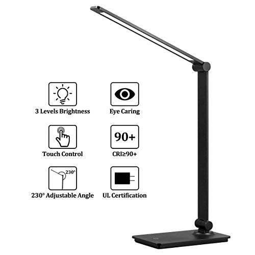 Buy π LED Desk Lamp, Touch Control Desk Lamp With 3 Levels Brightness, Dimmable Office Lamp With Adjustable Arm, Foldable Table Desk Lamp For Table Bedroom Bedside Office Study, 5000K, 8W, Black π₯° 8 Buy π LED Desk Lamp, Touch Control Desk Lamp With 3 Levels Brightness, Dimmable Office Lamp With Adjustable Arm, Foldable Table Desk Lamp For Table Bedroom Bedside Office Study, 5000K, 8W, Black π₯° - Image 6