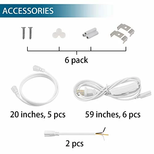 Brand new π (6 Pack) Barrina LED T5 Integrated Single Fixture, 4FT, 2200lm, 6500K (Super Bright White), 20W, Utility LED Shop Light, Ceiling And Under Cabinet Light, Corded Electric With ON/OFF Switch, ETL Listed Warm White βοΈ 7 Brand new π (6 Pack) Barrina LED T5 Integrated Single Fixture, 4FT, 2200lm, 6500K (Super Bright White), 20W, Utility LED Shop Light, Ceiling And Under Cabinet Light, Corded Electric With ON/OFF Switch, ETL Listed Warm White βοΈ - Image 5