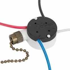 Promo 🧨 Ceiling Fan Switch Zing Ear ZE-208s E89885 3 Speed 4 Wire Pull Chain Switch Fan Light Switch Replacement Part With 4 Pre-Installed Wires(Bronze Chain) 🧨 -Lighting & Ceiling Fans Shop 41obJ gwAL. AC
