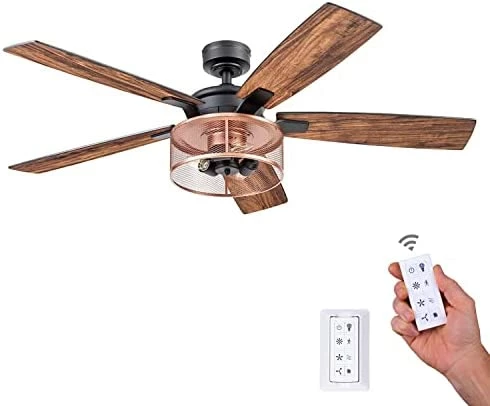 Discount ⭐ Rnegie - 52-in Dual Mount Indoor Fan With Remote Control - LED Ceiling Fan With Light - Industrial Room Fan With Dual Finish Blades - Model 50614-01 (Matte Black) ✔️ 12 Discount ⭐ Rnegie - 52-in Dual Mount Indoor Fan With Remote Control - LED Ceiling Fan With Light - Industrial Room Fan With Dual Finish Blades - Model 50614-01 (Matte Black) ✔️ - Image 10