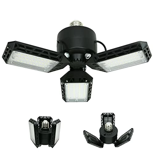 Discount π Garage Light LED Garage Light 80W Led Garage Ceiling Lights With 3 Adjustable Panels Garage Lights Ceiling Led, E26/E27 LED Shop Lights For Garage, Workshop, Basement, Barn, Attic π 3 Discount π Garage Light LED Garage Light 80W Led Garage Ceiling Lights With 3 Adjustable Panels Garage Lights Ceiling Led, E26/E27 LED Shop Lights For Garage, Workshop, Basement, Barn, Attic π