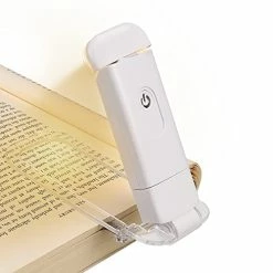 Flash Sale 💯 USB Rechargeable Book Reading Light 🔔 Christmas Gift, Warm White, Brightness Adjustable For Eye-Protection, LED Clip On Book Lights, Portable Bookmark Light For Reading In Bed, Car 🛒