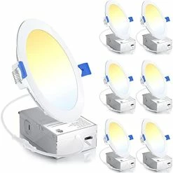 Cheap 👏 6 Pack 6 Inch Ultra-Thin LED Recessed Ceiling Light With Junction Box, 5000K Daylight, 12W 110W Eqv, Dimmable Can-Killer Downlight, 1050LM High Brightness - ETL And Energy Star Certified 6000k - Clear Whit 💯 -Lighting & Ceiling Fans Shop 41qBudrovNS. AC
