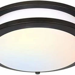 Buy 🔥 13 Inch Flush Mount LED Ceiling Light Fixture, 2700K/3000K/3500K/4000K/5000K Adjustable Ceiling Lights, Brushed Nickel Saturn Dimmable Lighting For Hallway Bathroom Kitchen Or Stairwell, ETL Listed Oil Rubbed Bronze.2 ⭐ -Lighting & Ceiling Fans Shop 41rL04m0lVL. AC 1