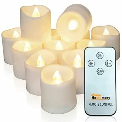 Flash Sale π 12Pack Timer Remote Control Flameless LED Votive Candles, 1.5" X 1.6" Long Lasting Battery Operated Tea Light, Electric Fake Candles In Warm White For Wedding, Festival Celebration Decoration Warm White (remote, White Base) π―
