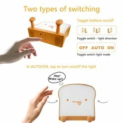 Brand new 🛒 Cute Night Light Toast Bread LED Night Lamp With Rechargeable And Timer, Portable Bedroom Bedside Bed Lamp 🥳 Birthday Gifts Ideas For Tween Teenage Teenager Teen 👧 Girls Boy Kids 👩 Women 🥰 -Lighting & Ceiling Fans Shop 41rxcHqXaAL