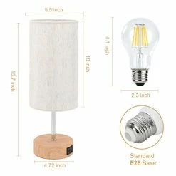 Cheapest 🔔 【Upgraded】 Bedside Lamp With USB A+C Charging Ports & AC Outlet - Yarra Decor Touch Control Table Lamp For Bedroom 3 Way Dimmable Nightstand Lamp With White Shade For Home Office, Dorm(Bulb Included) 🛒 15 Cheapest 🔔 【Upgraded】 Bedside Lamp With USB A+C Charging Ports & AC Outlet - Yarra Decor Touch Control Table Lamp For Bedroom 3 Way Dimmable Nightstand Lamp With White Shade For Home Office, Dorm(Bulb Included) 🛒 -Lighting & Ceiling Fans Shop 41sGTtnXKRL