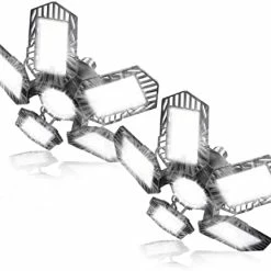 Coupon π 2-Pack Garage Lights 150W Garage LED Light - 15000LM 6500K Deformable Garage Light Ceiling LED With 6 Glow Panels Screw In Garage Lighting With E26/E27 Screw Socket For Basement Workshop Warehouse π 23 Coupon π 2-Pack Garage Lights 150W Garage LED Light - 15000LM 6500K Deformable Garage Light Ceiling LED With 6 Glow Panels Screw In Garage Lighting With E26/E27 Screw Socket For Basement Workshop Warehouse π -Lighting & Ceiling Fans Shop 41sT3pgGidL. AC