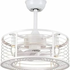 Outlet ✔️ Ceiling Fans With Lights - Modern Enclosed Ceiling Fan Indoor With Remote Control, Black Caged Industrial Ceiling Fan Light Kit For Living Room, Bedroom, Kitchen (Stripped) ❤️ -Lighting & Ceiling Fans Shop 41tEVsJkOOL. AC
