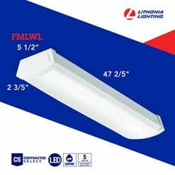 Top 10 🛒 FMLWL 48 840 LED Flush Mount Wraparound Light, 4-Foot, 4000k | Bright White 🔥 -Lighting & Ceiling Fans Shop 41tdPIjJZfL