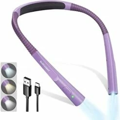 Coupon 🎁 LED Neck Reading Light, Book Light For Reading In Bed, 3 Colors, 6 Brightness Levels, Bendable Arms, Rechargeable, Long Lasting, Perfect For Reading, Knitting, Camping, Repairing New Pink 🔥 -Lighting & Ceiling Fans Shop 41tyrkL12EL. AC
