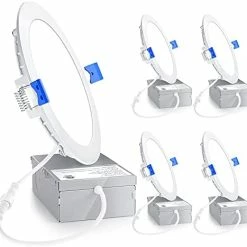 Deals 🔥 4 Pack 6 Inch Ultra-Thin LED Recessed Ceiling Light With Junction Box, 5000K Daylight, 12W 110W Eqv, Dimmable Can-Killer Downlight, 1050LM High Brightness - ETL And Energy Star Certified 6000k - Clear Whit 😀 -Lighting & Ceiling Fans Shop 41v1bFVJmCL. AC 1