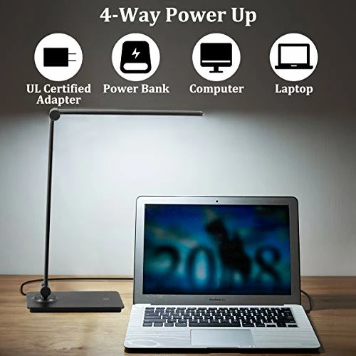 Buy π LED Desk Lamp, Touch Control Desk Lamp With 3 Levels Brightness, Dimmable Office Lamp With Adjustable Arm, Foldable Table Desk Lamp For Table Bedroom Bedside Office Study, 5000K, 8W, Black π₯° 6 Buy π LED Desk Lamp, Touch Control Desk Lamp With 3 Levels Brightness, Dimmable Office Lamp With Adjustable Arm, Foldable Table Desk Lamp For Table Bedroom Bedside Office Study, 5000K, 8W, Black π₯° - Image 4