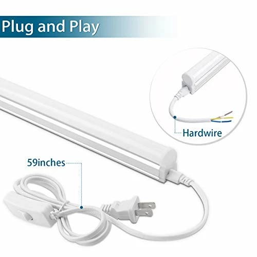 Brand new π (6 Pack) Barrina LED T5 Integrated Single Fixture, 4FT, 2200lm, 6500K (Super Bright White), 20W, Utility LED Shop Light, Ceiling And Under Cabinet Light, Corded Electric With ON/OFF Switch, ETL Listed Warm White βοΈ 5 Brand new π (6 Pack) Barrina LED T5 Integrated Single Fixture, 4FT, 2200lm, 6500K (Super Bright White), 20W, Utility LED Shop Light, Ceiling And Under Cabinet Light, Corded Electric With ON/OFF Switch, ETL Listed Warm White βοΈ - Image 3