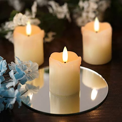 Coupon ๐ Flameless Votive Candles With Timer, 2" X 2" Real Wax, 400+Hour Realistic Black Wick Battery Operated Candles, Set Of 6 For Wedding, Party And Holiday Decoration (Battery Included) Warm White (dripping) ๐ฅฐ 6 Coupon ๐ Flameless Votive Candles With Timer, 2" X 2" Real Wax, 400+Hour Realistic Black Wick Battery Operated Candles, Set Of 6 For Wedding, Party And Holiday Decoration (Battery Included) Warm White (dripping) ๐ฅฐ - Image 4