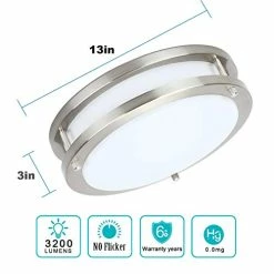 Flash Sale 👏 36W LED Ceiling Light Fixture, 13in Flush Mount Light Fixture, Ceiling Lamp For Bedroom, Kitchen, Bathroom, Hallway, Stairwell, Super Bright 3200 Lumens, 5000K Daylight White 3000k/4000k/5000k 3cct - Oil-rubbed Bronz 🛒 -Lighting & Ceiling Fans Shop 41wUzZLeLOL