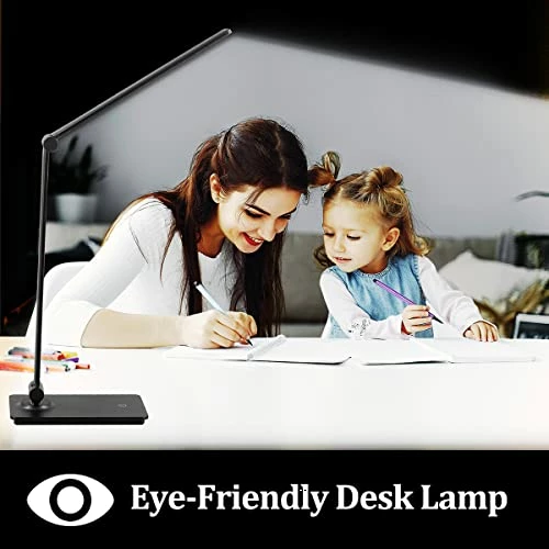 Buy π LED Desk Lamp, Touch Control Desk Lamp With 3 Levels Brightness, Dimmable Office Lamp With Adjustable Arm, Foldable Table Desk Lamp For Table Bedroom Bedside Office Study, 5000K, 8W, Black π₯° 4 Buy π LED Desk Lamp, Touch Control Desk Lamp With 3 Levels Brightness, Dimmable Office Lamp With Adjustable Arm, Foldable Table Desk Lamp For Table Bedroom Bedside Office Study, 5000K, 8W, Black π₯° - Image 2