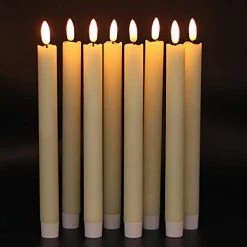 Cheapest 👍 Flameless Ivory Taper Candles Flickering With 10-Key Remote, Battery Operated Led Warm 3D Wick Light Window Candles Real Wax Pack Of 6, 🎄 Christmas Home Wedding Decor(0.78 X 9.64 Inch) ✔️ -Lighting & Ceiling Fans Shop 41wuG3CmajL