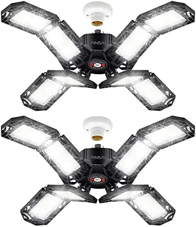 Cheapest 👍 2 Pack LED Garage Light,Super Bright Screw In E26/E27 Ceiling Shop Work Lamp, 150W 15000 Lumen Deformable Basement Bulb Fixture With 8 Adjustable Panels, Commercial Bay Lighting For Workshop, Attic ✨ 12 Cheapest 👍 2 Pack LED Garage Light,Super Bright Screw In E26/E27 Ceiling Shop Work Lamp, 150W 15000 Lumen Deformable Basement Bulb Fixture With 8 Adjustable Panels, Commercial Bay Lighting For Workshop, Attic ✨ - Image 10