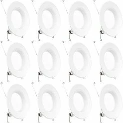 Best reviews of ❤️ 12 Pack 5/6 Inch LED Can Lights Retrofit Recessed Lighting, Selectable 2700K/3000K/3500K/4000K/5000K Dimmable, Baffle Trim, 13W=75W, 965 LM, Replacement Conversion Kit, UL Energy Star 2700k Soft White 💯 -Lighting & Ceiling Fans Shop 41xSsq2gTcS. AC