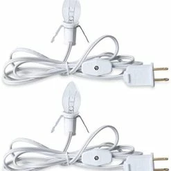 Flash Sale ๐ Accessory Cord With One LED Light Bulb - 6 Feet UL-Listed White Cord With On/Off Switch Plugs - Perfect For Holiday Decorations And Craft Projects, 2 Pack โ 22 Flash Sale ๐ Accessory Cord With One LED Light Bulb - 6 Feet UL-Listed White Cord With On/Off Switch Plugs - Perfect For Holiday Decorations And Craft Projects, 2 Pack โ -Lighting & Ceiling Fans Shop 41ydJok1CL. AC