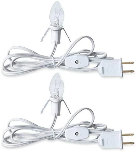 Flash Sale ๐ Accessory Cord With One LED Light Bulb - 6 Feet UL-Listed White Cord With On/Off Switch Plugs - Perfect For Holiday Decorations And Craft Projects, 2 Pack โ 10 Flash Sale ๐ Accessory Cord With One LED Light Bulb - 6 Feet UL-Listed White Cord With On/Off Switch Plugs - Perfect For Holiday Decorations And Craft Projects, 2 Pack โ - Image 8