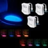 Cheapest ✨ Toilet Night Light 3Pack Motion Activated LED Light 8 Colors Changing Toilet Bowl Illuminate Nightlight For Bathroom Battery Not Included Perfect Decorating Combination With Faucet Light 🤩