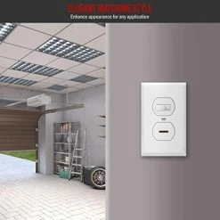 Budget 🛒 ENERLITES Duplex Wall Plates Kit, Electrical Outlet Covers, Standard Size 1-Gang 4.50" X 2.76", Unbreakable Polycarbonate Thermoplastic, Electric Receptacle Plug Covers, 8821-W-10PCS, White, 10 Pack 😍 -Lighting & Ceiling Fans Shop 41zJz6gIOhL