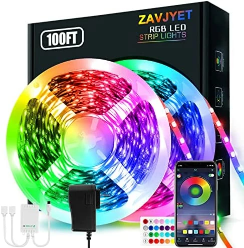 Brand new ๐คฉ LED Strip Lights, 100ft (2 Rolls Of 50ft) Rope Light Strips With 44-Key Remote, RGB 5050 Color Changing Music Sync Led Strip, Phone App Control Led Lights For Bedroom, Living Room Home Decoration ๐งจ 9 Brand new ๐คฉ LED Strip Lights, 100ft (2 Rolls Of 50ft) Rope Light Strips With 44-Key Remote, RGB 5050 Color Changing Music Sync Led Strip, Phone App Control Led Lights For Bedroom, Living Room Home Decoration ๐งจ - Image 8