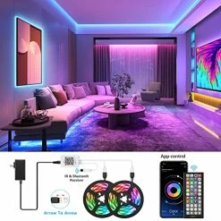 Top 10 🧨 100 Ft LED Lights For Bedroom With Remote Color Changing LED Strip Lights ✨ -Lighting & Ceiling Fans Shop 510Vl2WJMRL