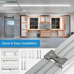 Discount 🛒 8FT LED Shop Light Fixture, 72W 9360LM 6000K Cool White,High Output Linkable Tube Light, Double Sided V Shape T8 8 Foot LED Shop Lights For Garage, Warehouse, 4 Pack 🧨 -Lighting & Ceiling Fans Shop 5115YwimbGL