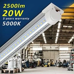 New ❤️ LED Shop Light 2ft, 20W 2500LM 5000K, T8 LED Light Fixture, Clear Cover, Ceiling And Utility Shop Light, Linkable Tube Lights, Shop Lights For Room, Garage, Workbench, Warehouse, 2-Pack 🥰