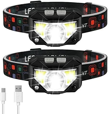 New π€© Headlamp Flashlight, LHKNL 1100 Lumen Ultra-Light Bright LED Rechargeable Headlight With White Red Light, 2-PACK Waterproof Motion Sensor Head Lamp, 8 Modes For Outdoor Camping Running Cycling Fishing βοΈ 8 New π€© Headlamp Flashlight, LHKNL 1100 Lumen Ultra-Light Bright LED Rechargeable Headlight With White Red Light, 2-PACK Waterproof Motion Sensor Head Lamp, 8 Modes For Outdoor Camping Running Cycling Fishing βοΈ - Image 6