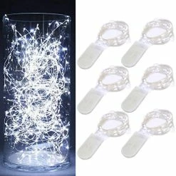 Coupon 🔥 6 Pack 7Feet Starry String Lights Waterproof Fairy String Lights 20 Micro Starry LEDs On Silvery Copper Wire CR2032 Batteries Included For Wedding Centerpiece Party 🎄 Christmas Table Decor Warm Whit 🔔 -Lighting & Ceiling Fans Shop 5121073laL. AC