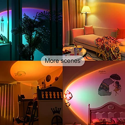 Flash Sale ๐ Sunset Lamp, 16 Colors Sunset Projection Lamp With Remote, Multiple Colors Night Light For Living Room Bedroom Holiday Decoration, USB Port--Color Changing & Fade Mod ๐ฅฐ 4 Flash Sale ๐ Sunset Lamp, 16 Colors Sunset Projection Lamp With Remote, Multiple Colors Night Light For Living Room Bedroom Holiday Decoration, USB Port--Color Changing & Fade Mod ๐ฅฐ - Image 2