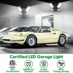 Best reviews of 🌟 LED Garage Light 4 Pack, 6000LM 6000K 60W Garage Lights, Deformable Bright LED Garage Ceiling Lights With 4 Adjustable Panels, Garage Led Light, Garage Lighting For Basement, Barn E26/E27 👏 -Lighting & Ceiling Fans Shop 513s2xYE10L