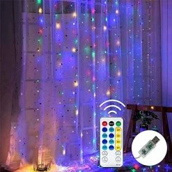 Flash Sale 😍 Curtain String Lights, 300 LED 9.8ft X 9.8ft 8 Lighting Modes Fairy Lights USB Powered, Waterproof Lights For 🔔 Christmas Party Wedding Outdoor Indoor Wall Decorations (White) 😍 -Lighting & Ceiling Fans Shop 513xsI12g4L. AC