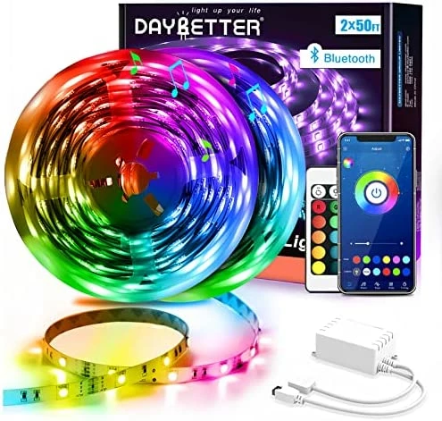 Flash Sale 🎁 Led Strip Lights 100ft (2 Rolls Of 50ft) Smart Light Strips With App Control Remote, 5050 RGB Led Lights For Bedroom, Music Sync Color Changing Lights For Room Party 🌟 10 Flash Sale 🎁 Led Strip Lights 100ft (2 Rolls Of 50ft) Smart Light Strips With App Control Remote, 5050 RGB Led Lights For Bedroom, Music Sync Color Changing Lights For Room Party 🌟 - Image 8
