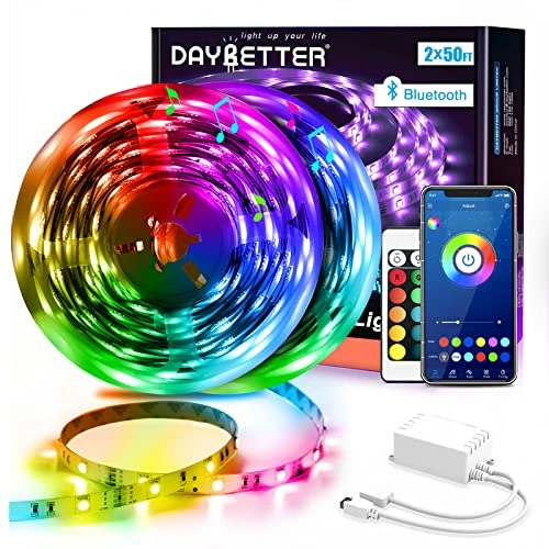 Flash Sale 🎁 Led Strip Lights 100ft (2 Rolls Of 50ft) Smart Light Strips With App Control Remote, 5050 RGB Led Lights For Bedroom, Music Sync Color Changing Lights For Room Party 🌟 3 Flash Sale 🎁 Led Strip Lights 100ft (2 Rolls Of 50ft) Smart Light Strips With App Control Remote, 5050 RGB Led Lights For Bedroom, Music Sync Color Changing Lights For Room Party 🌟