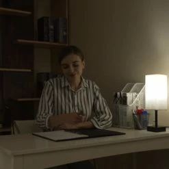 Coupon 🎁 Aooshine Bedside Table Lamp With 3 Levels Brightness - 2700/3500/5000K Small Lamp With USB C+A Ports, Nightstand Lamp With 3 Color Modes By Pull Chain, Bedroom Lamp For Living Read Work(LED Bulb Included) D-grey Shad ✔️ -Lighting & Ceiling Fans Shop 514GFAeU9gL