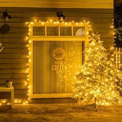 Best deal 😀 66ft 200 LED 🎁 Christmas String Lights Indoor Outdoor Waterproof, Warm White 🎁 Christmas Lights Clear Wire, 8 Modes Twinkle Lights Plug In For Tree Room Bedroom Wedding 🎁 Christmas Decorations 🌟 -Lighting & Ceiling Fans Shop 514cFVStCML