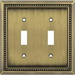 Budget 🔥 Sunken Pearls Decorative Wall Plate Switch Plate Outlet Cover (Single Duplex, 2PK, Antique Brass) 👍 -Lighting & Ceiling Fans Shop 515Iv9jzjtS. AC