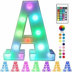 Hot Sale ✨ Colorful LED Marquee Letter Lights With Remote – Light Up Marquee Signs – Party Bar Letters With Lights Decorations For The Home - Multicolor A 🧨 -Lighting & Ceiling Fans Shop 515fiJ1jjCL. AC