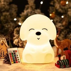 Budget 🧨 Night Light For Kids Cute 🐶 Dog Light, 16 Color Changing Kids Night Light Lamp, Rechargeable Silicone Baby Night Light,Kawaii Room Decor Animal Toddler Night Lights, 🎄 Christmas Gift For Kids Baby A-dog With Remot 👏 -Lighting & Ceiling Fans Shop 515oRsjkCL. AC