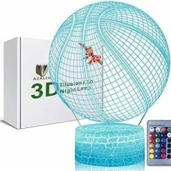 Flash Sale ❤️ 3D Illusion 🏀 Basketball Night Lamp 16 Color Change Touch White Crack Base Remote Control 🎂 Birthday Present Boys 👧 Girls Party Kids Home Decor Desk 🏀 Basketball Lover Teenager 🔔 Christmas Gifts Xmas Gift 🌟 -Lighting & Ceiling Fans Shop 516MP40y0lL. AC