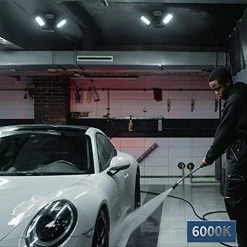 Best deal 🔥 2-Pack 3CCT LED Garage Light With 3 Deformable Panels, 60W 6000LM With E26/27 Medium Base, 3000K/4000K/6000K Selectable Triple LED Garage Lighting, Screw In LED Tri Light For Attic, Basement(Black) 🎉 -Lighting & Ceiling Fans Shop 516VOlc7IAL